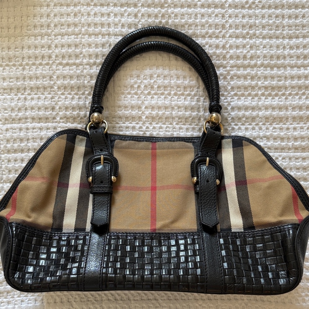 Burberry double handle bag